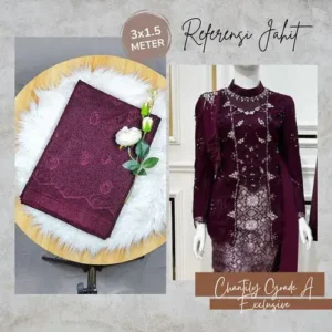 KAIN PANEL BRUKAT SEMI CHANTILY PREMIUM [KODE 555]